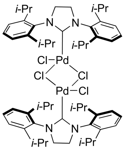 sc/1615258742-normal-Dichloro-[1,3-bis(diisopropylphenyl)imidazoliden-2-ylidene]palladium(II) Dimer 